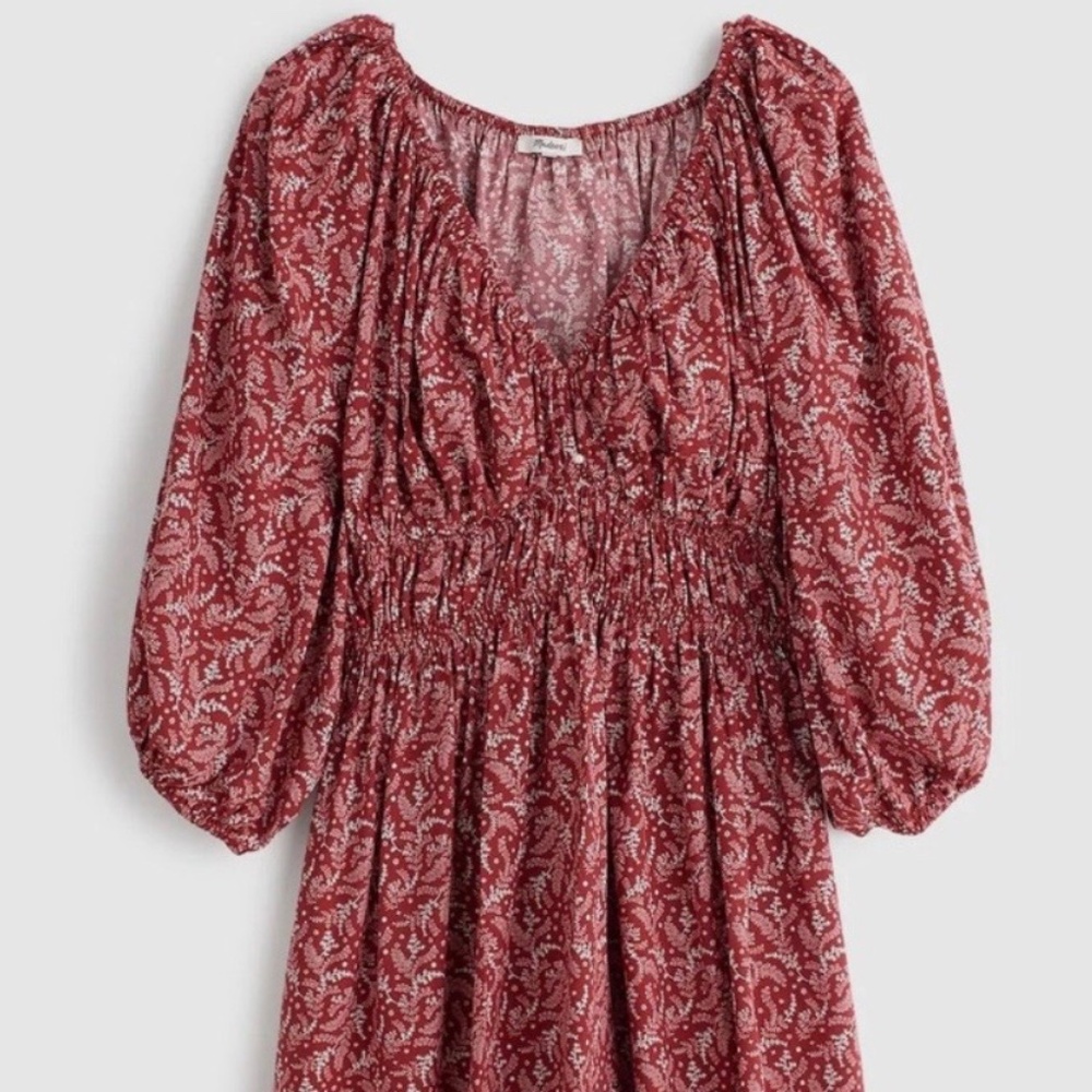 NWOT Madewell Paisley Fooral Smocked Mini Sundress